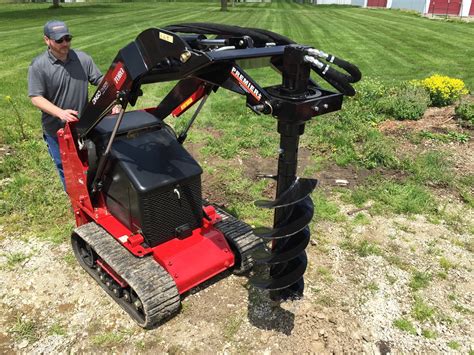 skid steer with auger toy|skid steer mounted auger.